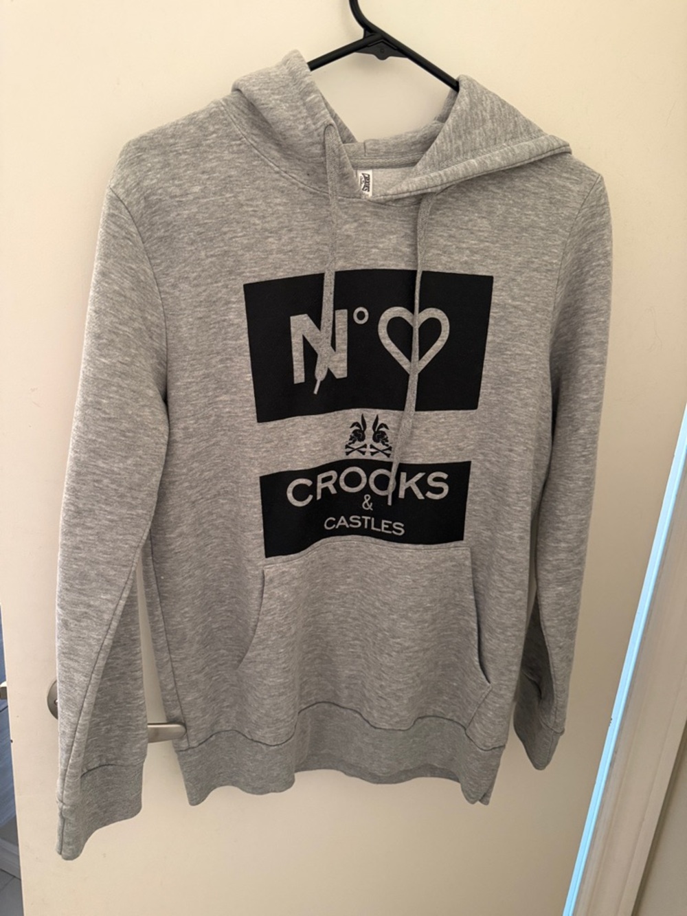 Crooks & Castles Gray Logo Crewneck Hoodie